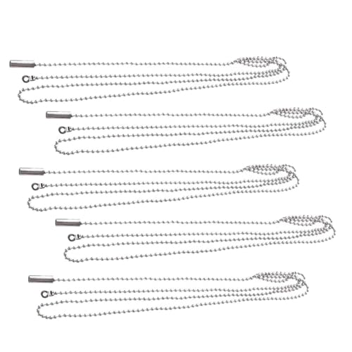 NUOLUX 5個 属製プルチェーン延長器 扇風機 照明用交換プルチェーン シンプル構造で取り付け簡単 小型シーリングファン デスクライト対応