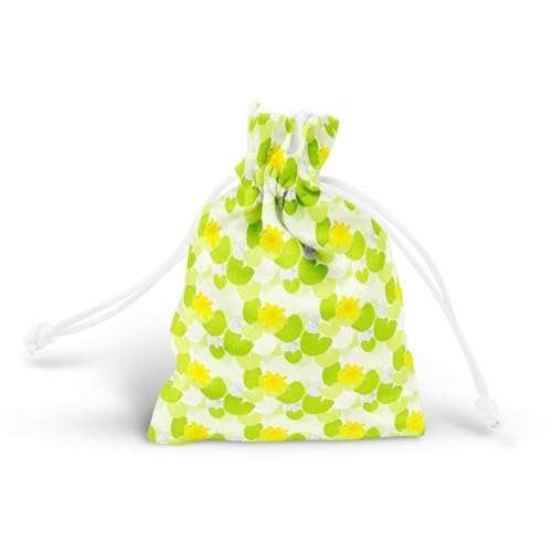 Image of ArtzFolio Green Leaves D1 | Pouch Wrist Potli Bag | Bag for Weddings & Casual Parties