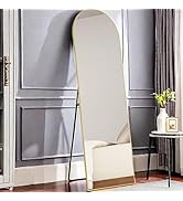 Amazon.com: GlasFlength Full Length Mirror with Stand, 59"X16" Aluminum ...