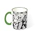 Produktbild NC83 11 oz Shantou Magic Cactus Wasser Kakao Becher mit Griff Glatte Keramik Fun Becher - Urlaub Weihnachten, Wohnheim verwenden Irish Green 330ml