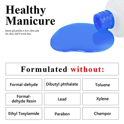 Imtiti Gel Nail Polish, 1 Pcs 0.5 Fl Oz Navy Blue Gel Polish Soak Off Led U V Nail Gel Polish Nail Polish Diy Nail Art Starter Manicure Salon Gel Nail Kit For Women Girls #TOP7