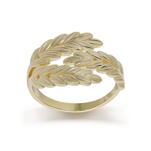 Bague spirale alliance mariage feuille Meissa bijou ajustable or pour femme