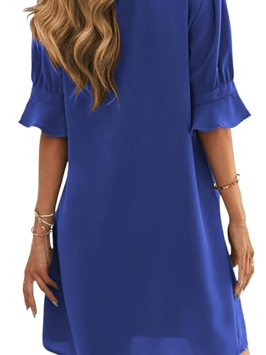 Robe confortable col V idéale pour affronter la chaleur de l'été