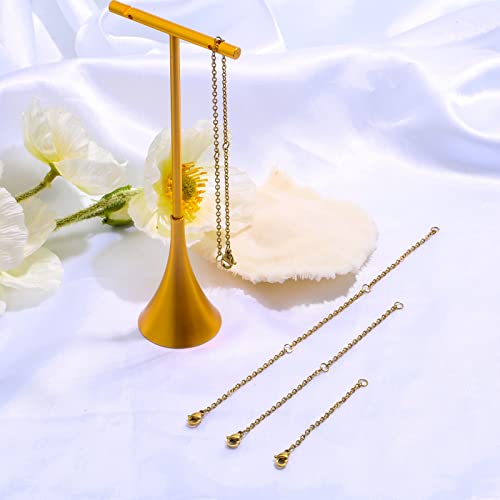 AIEX Necklace Extender, Necklace Extenders Gold Stainless Steel Gold Chain Gold Necklace Extender Extension Chains for Jewelry Gold Necklace Bracelet Anklet (2 4 6 8 Inches, 4pcs) - Image 7