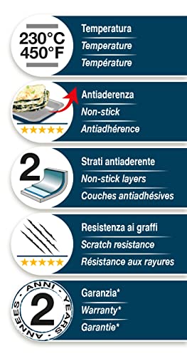 Guardini, Tegame pizza Ø 32 cm, Acciaio prodotto con ridotte emissioni di CO2 con nuovo rivestimento PFAS free, Grigio/Blu, Made in Italy, Linea XBake - immagine 3