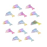 EnewLife 20 Pcs Creative Decorative Cute Dolphin Thumb Tacks ThumbNails PushPins Push Pins Soft Flat for Photos Wall, Maps, Bulletin Board or Corkboards (20 Pcs Dolphin Pins)