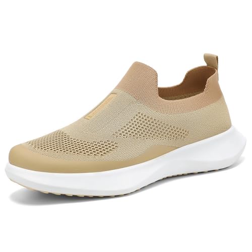 Slip on Sneaker Herren Sportschuhe Mesh Leichte Freizeitschuhe Ohne Schnürsenkel Laufschuhe Atmungsaktive Joggingschuhe rutschfest Turnschuhe Dämpfung Walking Schuhe Casual Straßenlaufschuhe
