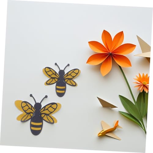 Vinilos decorativos de abejas 3D removibles 12 piezas miniatura 7