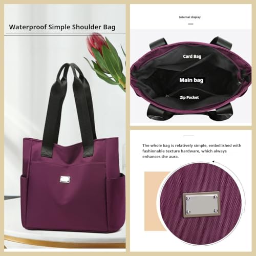 Zcjeaneviln Bag Waterproof - Large Capacity Waterproof Shoulder Bag, Lightweight Multi-Pocket Oxford,for Women and Men4