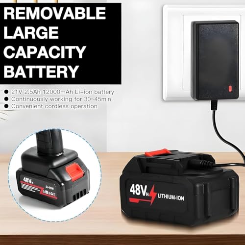 Car Washer High Pressure Gun Cordless Portable Wireless Pressure Washer Gun 48V 12000mah High Pressure Water Gun Car Wash Bike Washing Cleaning| Adjustable Nozzle and 5M Hose Pipe - Image 6