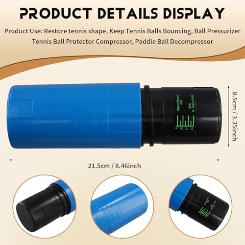 BTuregsau Tennis Ball Pressure Maintain Repair Container for Beach Tennis Ball Shape Restore Bounce Ball Protect Pressurizer Saver - Thumbnail 7