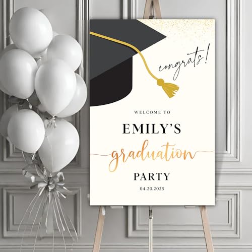 Personalized Graduation Party Welcome Sign with Photo, Grad Sign, Graduation Decorations Party, Class of 2025 Welcome Poster, Senior Party Sign, Graduation Celebration Sign1