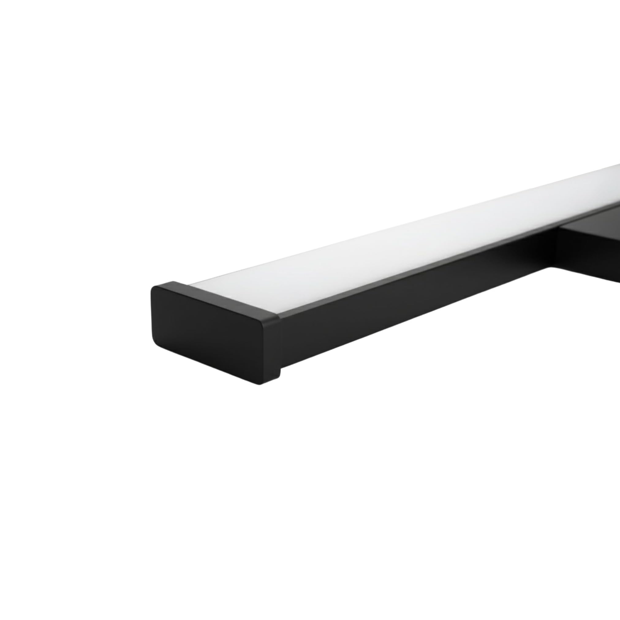 kalb | Spiegelleuchte Wandlampe, schwarz, 500mm, zur Wandmontage, wahlweise warmweiß oder neutralweiß, integrierter Netzschalter (warmweiß)