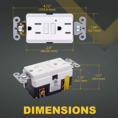 Faith 15 Amp GFCI Outlet, TamperResistant GFI