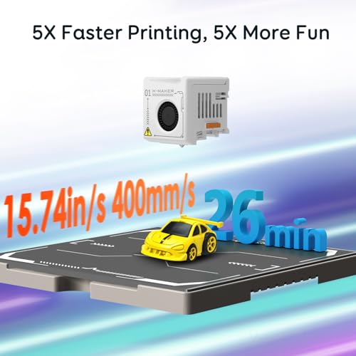 Image of AOSEED AI 3D Printer for Kids, Fast 400mm /s, 1500+ Models, Enclosed Safe