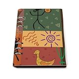 FENAC Tambor Africano Cuaderno De Rayas En Espiral Diario Libreta Notebook Formato A5