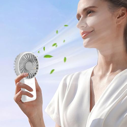 Ventilateur portable, fan personnel,Ventilateur portable portable - 3 vitesses réglables, rechargeables, refroidisseur d'air silencieux sans fil pour extérieur, camping – Image 3