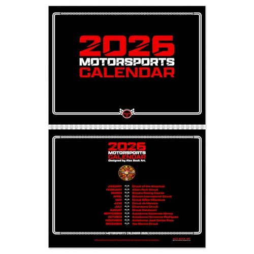 2026 Motorsports Wall Calendar | Full Formula Racing Schedule for
