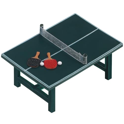 UKCOCO Holz Puppenhaus Tischtennis: Mini Tischtennisplatte Set, Puppenhaus Deko, Miniatur Tischtennis Tisch, Resin, Bunt, 7x5x3cm UKCOCO Holz Puppenhaus Tischtennis: Mini Tischtennisplatte Set, Puppenhaus Deko, Miniatur Tischtennis Tisch, Resin, Bunt, 7x5x3cm