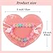 100pcs Small Bags for Small Business, 3.5x5 inch Heart-Shaped Jewelry Bags Clear Mylar Ziplock Baggies Cute Packaging Supplies for Bracelets Sample