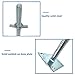 GaeaAuto 4 Pack Adjustable Leveling Jack Solid Screw Jacks with Base Plate for Baker-Style Scaffolding, Silver