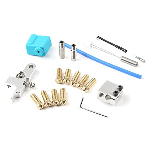 Lysee 3D Printer Parts & Accessories - Printer Nozzle Silicone Sleeve Throat Thermistor Tube Heating Block Kit for Sidewinder X1 3D Printer Accessories Parts - (Color: As Shown)