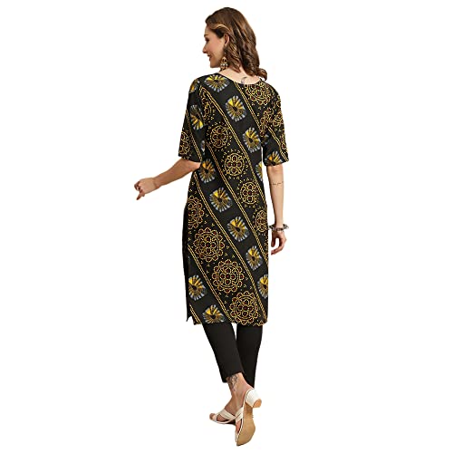 Image of Pinkmint Women's Crepe Digital Printed Straight Kurta
