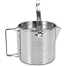 Liseng Bollitore da campeggio portatile da 1,2 l, in acciaio inox, leggero, compatto, per escursioni, backpacking, picnic