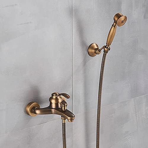 Robinette de baignoire style téléphone en laiton antique chic pour douche rétro