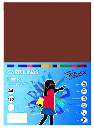 Lot de 50 feuilles de papier couleur marron Format A4 180 g Cover