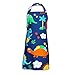 ETIUC Cute Dinosaur Kids Apron Adjustable Cotton Aprons for Boys Girls Children Bib Aprons for Artists Chef Baking Cooking Parent Child Apron (4-10 Years)(Dinosaur Kids)