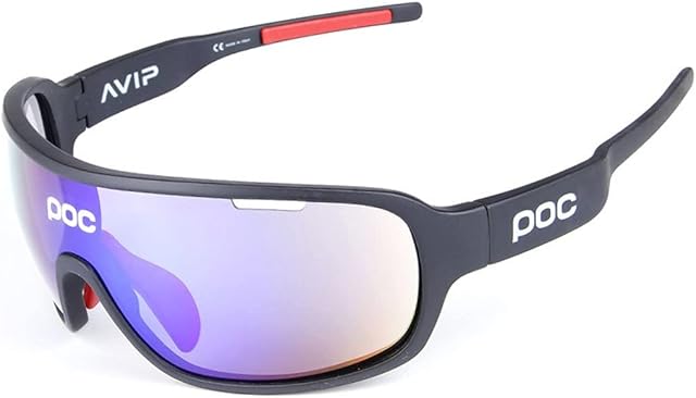 SAWUTPV Stylish outdoor bike ride in polarized glasses,TR90 material resistant to impact sports goggles,5 Interchangeable Lenses