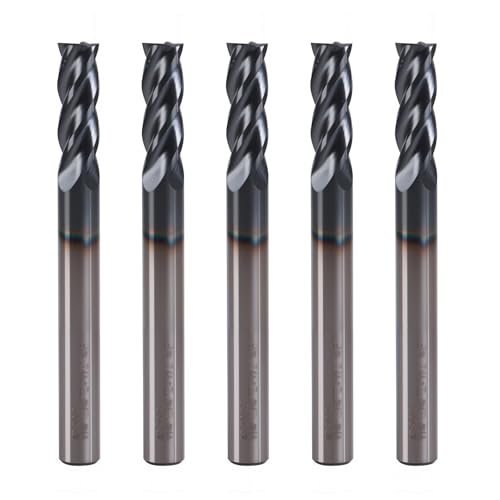 Image of 4 Flute Square Carbide End Mill,AlTiN Coating for Hardened Steel, Cast Iron and Stainless Steel-1 /4 inch Cutting Diameter, 3 /4 inch Flute Length, 2-1 /2 inch Overall Length