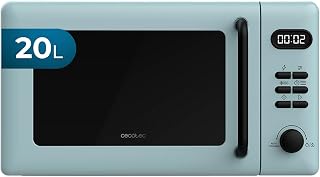 Cecotec Microondas Digital con Grill de 20L Proclean 5110 Blue. 700W en 6 Niveles y Grilll de 800W, Modo Descongelación, Señal Fin de Cocción, Lámpara Interior, Temporizador 30mins, Diseño en Azul