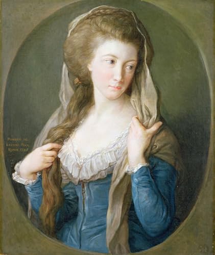 Portrait de femme Batoni art décoratif impression sur toile