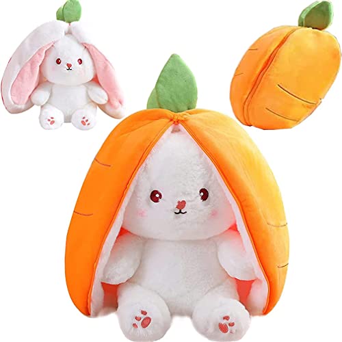 Lkmyhy Reversible Carrot Rabbit & Strawberry Bunny Plush Pillow - Cute Easter Stuffed Animal For Boys & Girls #TOP7