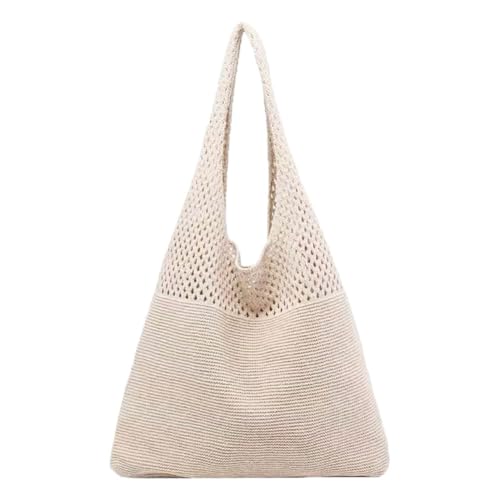 Bolso de playa tejido a ganchillo, tipo tote con asa para hombro, bolso cruzado de verano para mujer miniatura 5