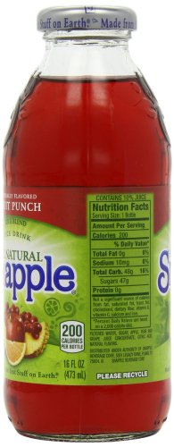 Snapple Fruit Punch Bottles 16 Fl Oz/473 Ml (Pack Of 6) #TOP1