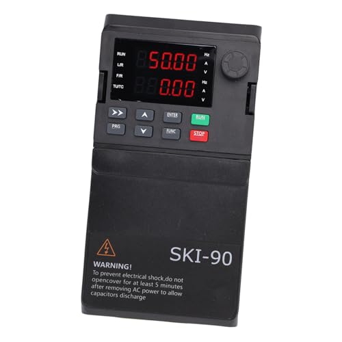 GEERYZHE Variable Frequency Drive 3 Phase 5A 50-60Hz Output Frequency Converter for 1.5KW Motor, 3 Phase Input .8A 0-650Hz Adjustable Speed Controller for Industrial Equipment
