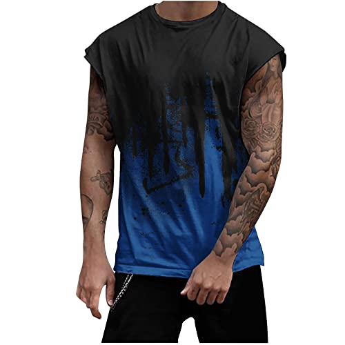 Men's Floral Tank Top Sleeveless Tees 3D Print Casual Sport Gym T-Shirts Hawaii Beach Vacation Tanks Summer Tops #TOP2