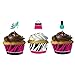 Creative Converting Pink Zebra Boutique Decorative Cupcake Wrappers with Coordinating Topper Decorations, 24-Piece Per Package