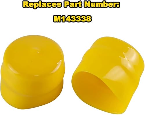 Miniatura 2 de M143338 - Tapacubos de goma para eje de rueda compatibles con J-OHN Deere Huskee Poulan Crafstman Ryobi Roper cortacésped, tractor, soplador de