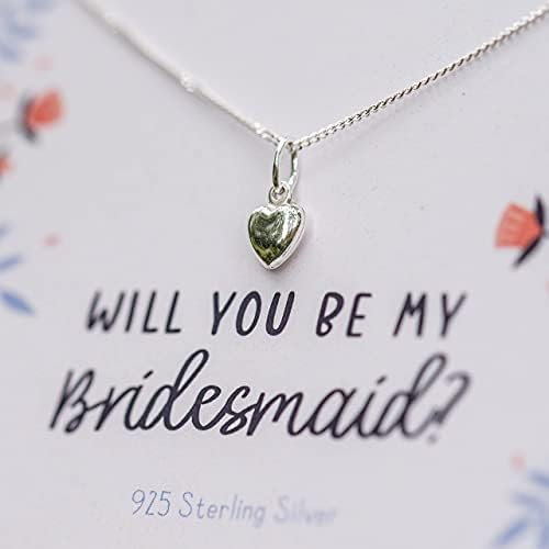 Will you be my bridesmaid silver necklace | Sterling silver jewellery for friends sisters and other relatives | Sentimental gifting ideas from brides to bridesmaids