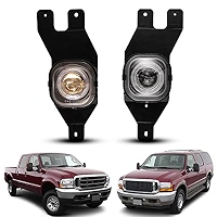 Pair Of Clear Fog Lights For Ford F-Series (2001-2004) – Halogen, DOT/SAE Approved