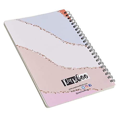 Image of PAPBOO A5 Handy, GROW,Easy to Carry Spiral Wiro Notebook : 100 GSM Natural Shade Paper, Dot Grid, 120 Pages, Journal, Diary, Gift