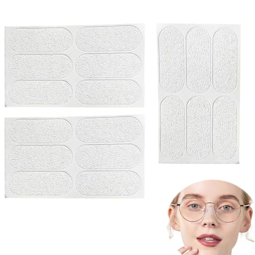 NentMent 18 Pack Anti Slip Eyeglass Nose Pads Nose Sticker Eyeglass Nose Pads Grip Tape Nose Strips Non Slip Adhesive Grippy Nasal Strips for Eyeglasses Blue Light Glasses Reading Glasses Readers