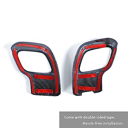 SQQP ABS Carbon Fiber Gear Shift Knob Cover Stick Shifter Cap Cover for 2015-2020 Ford F150 by SQQP - Image 6