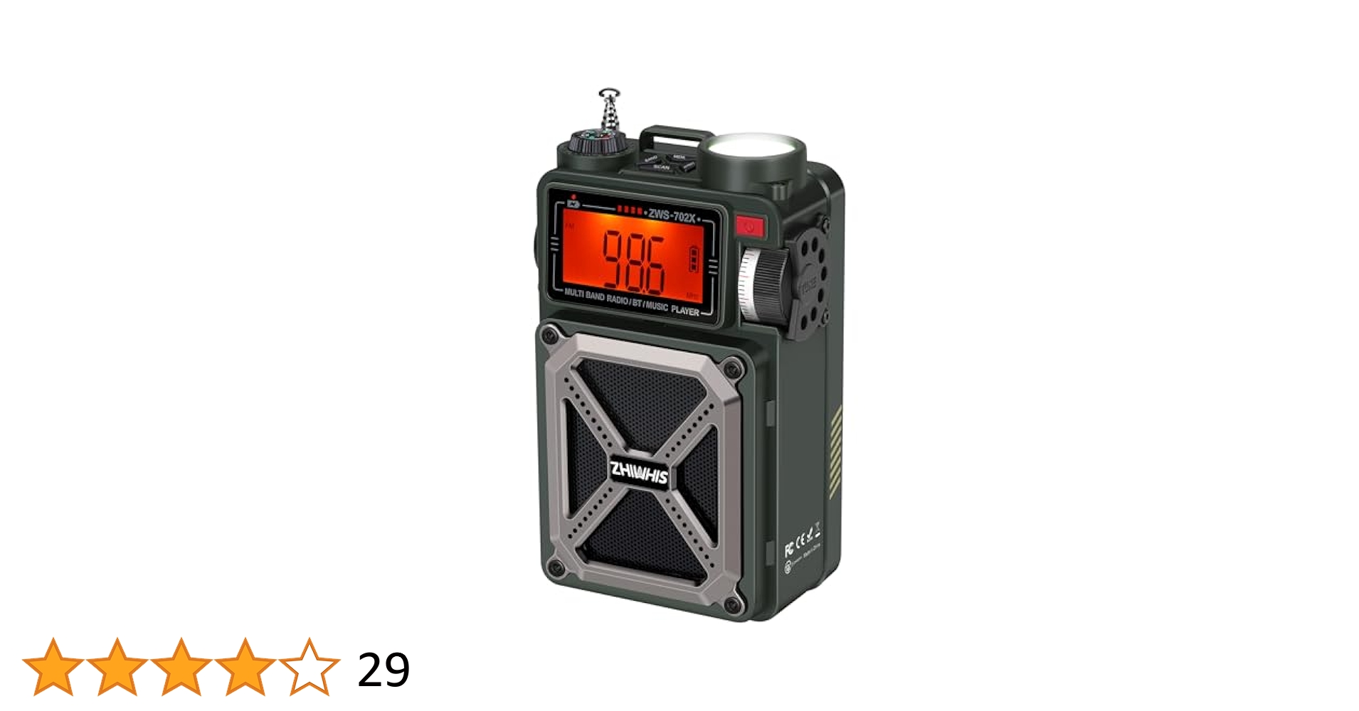 Amazon.co.jp: ZHIWHIS Bluetoothスピーカー 防災ラジオ FM/AM