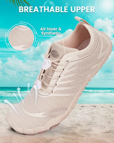Image of Water Shoes for Women Men Quick-Dry Barefoot Shoes Breathable Aqua Socks for Swim Beach River Pool Lake Hiking Surfing Kayaking