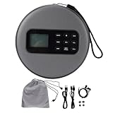 Fockety Tragbarer CD-Player, Bluetooth-CD-Musikplayer mit Anti-Sprung-Schutz, Wiederaufladbarer Persönlicher CD-Player mit CD-R/MP3-kompatibel, LED-Anzeige, Kopfhörer, Aux-In-Kabel